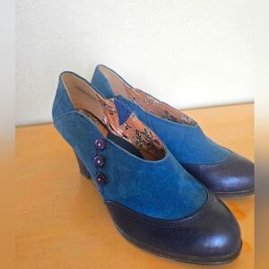 TEAL BLUE VINTAGE INSPIRED SHOES